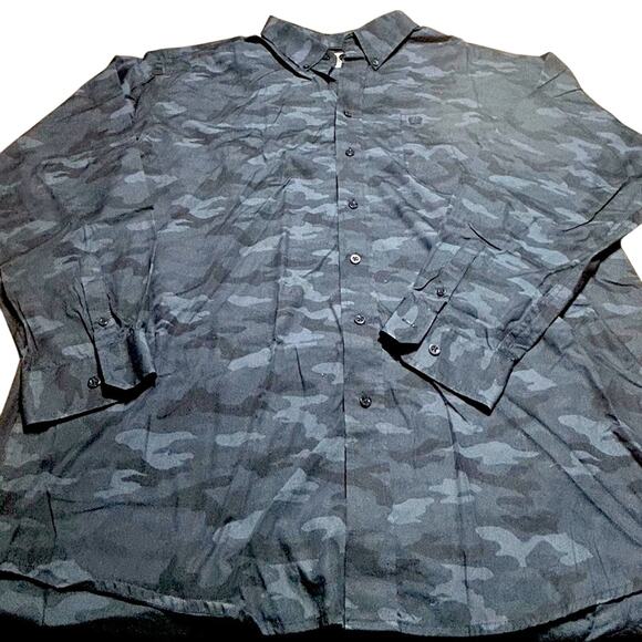 Cinch Dark Black & Gray Camouflage Shirt - Picture 1 of 6